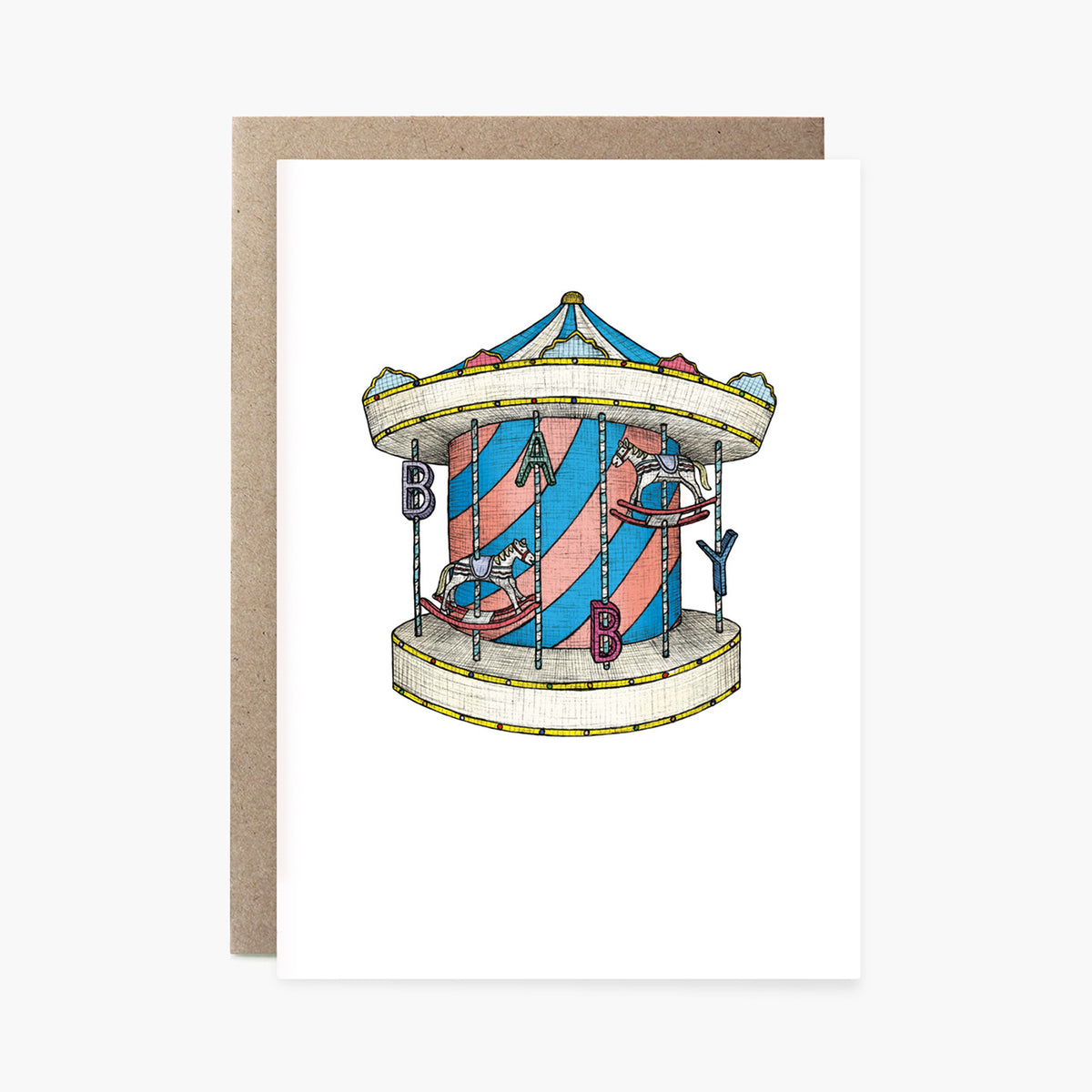 Baby Carousel - Card for Newborn