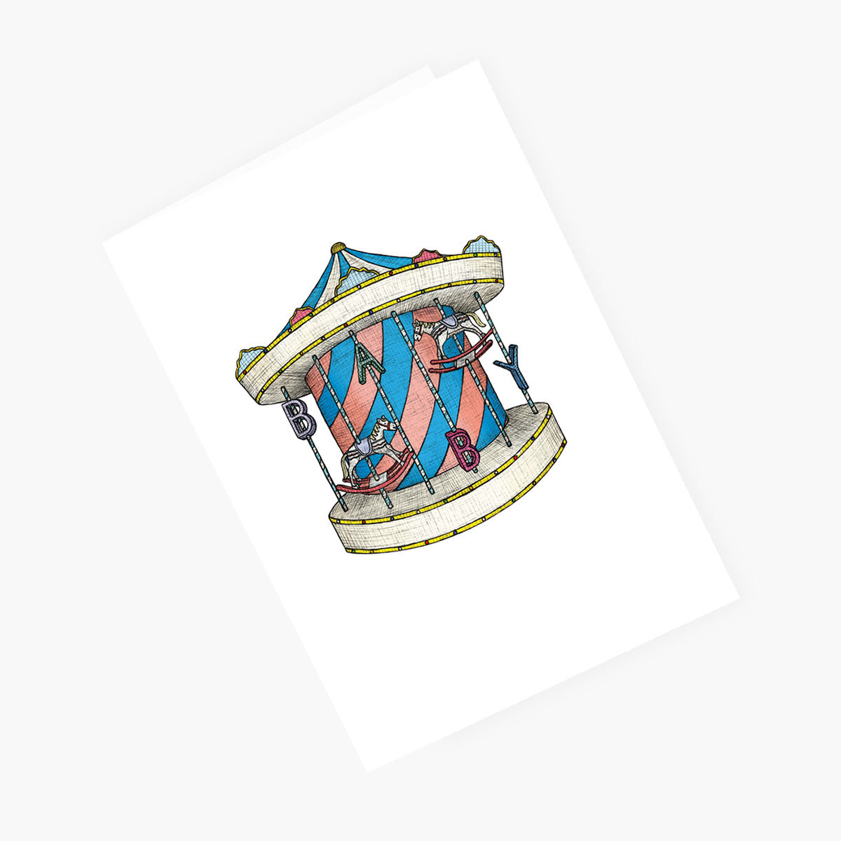 Baby Carousel - Card for Newborn