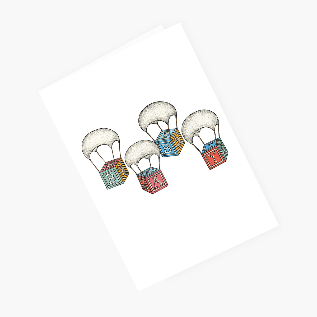 Baby Parachutes - Card for Newborn