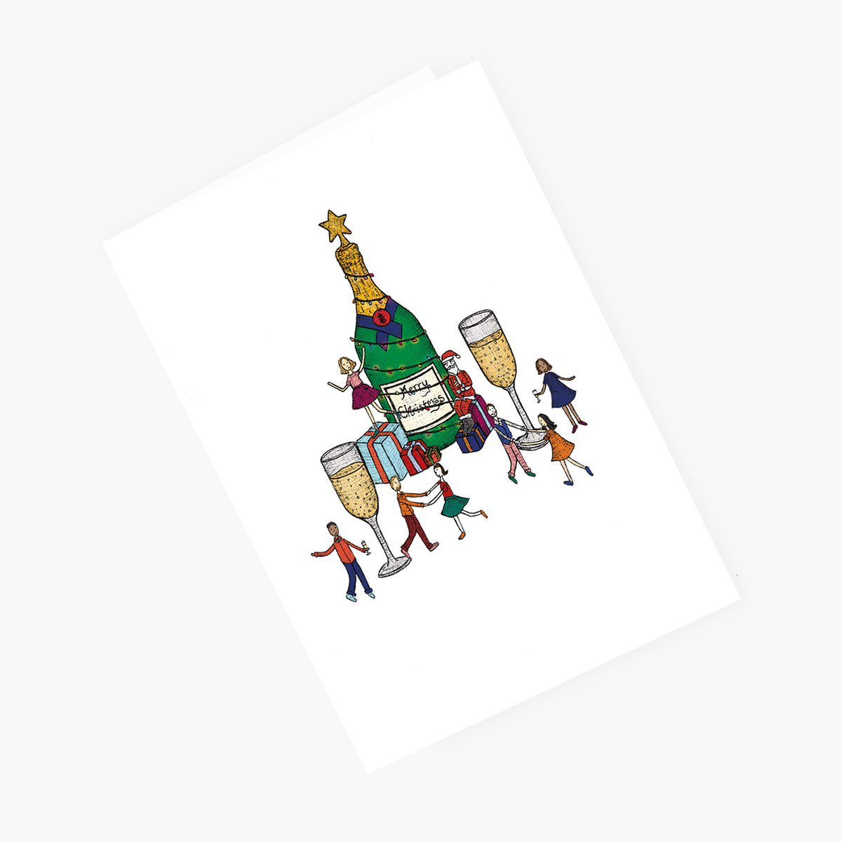 Champagne Christmas Party - Christmas Card