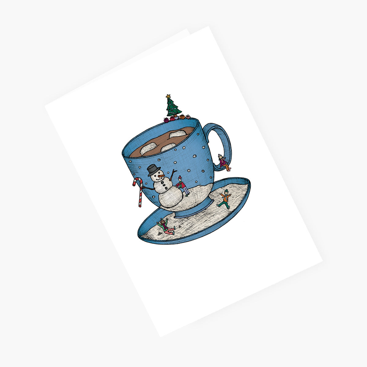 Christmas Teacup - Christmas Card