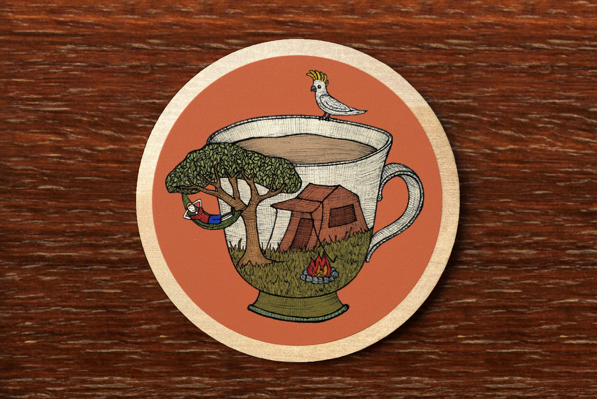 Camping Coaster - Drink Coaster