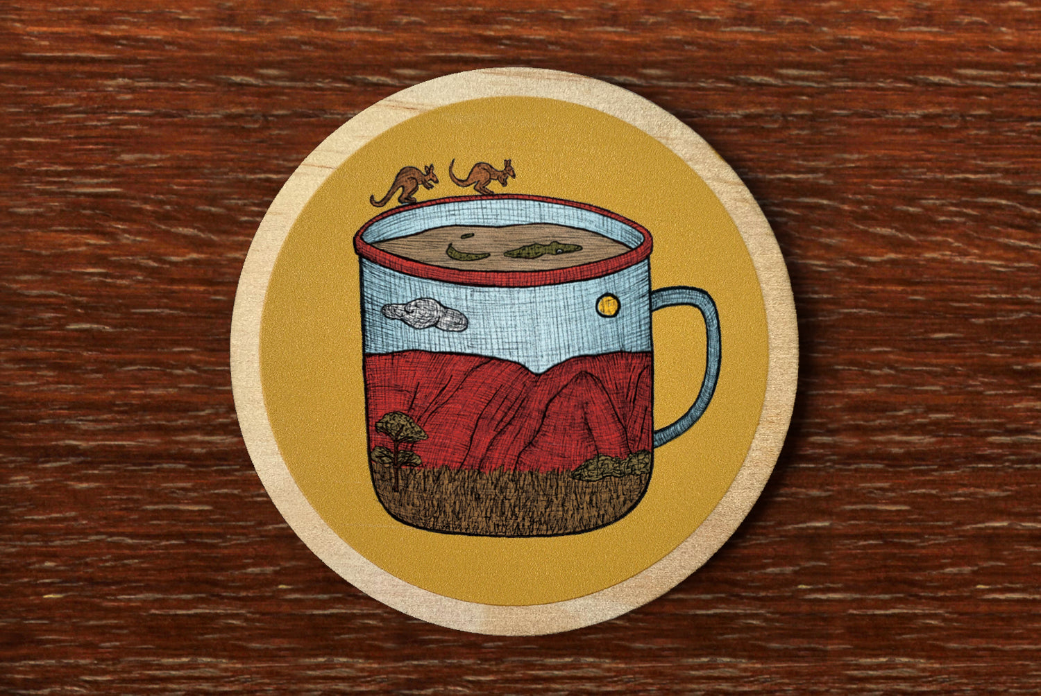 Outback Australia Coaster - Drink Coaster