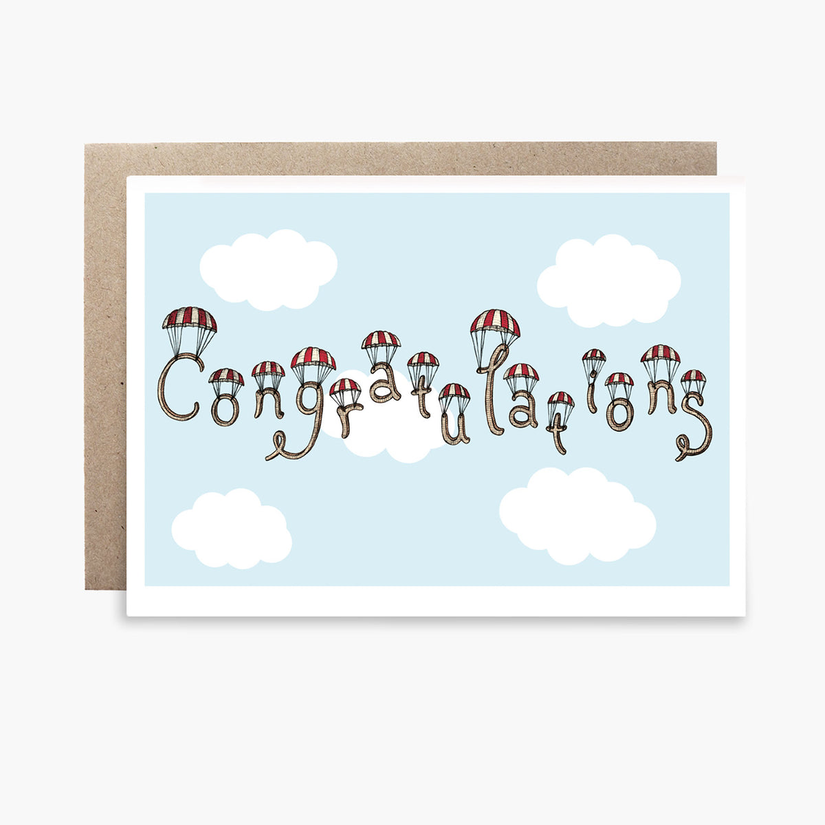 Congratulations in the Clouds - Card for Newborn