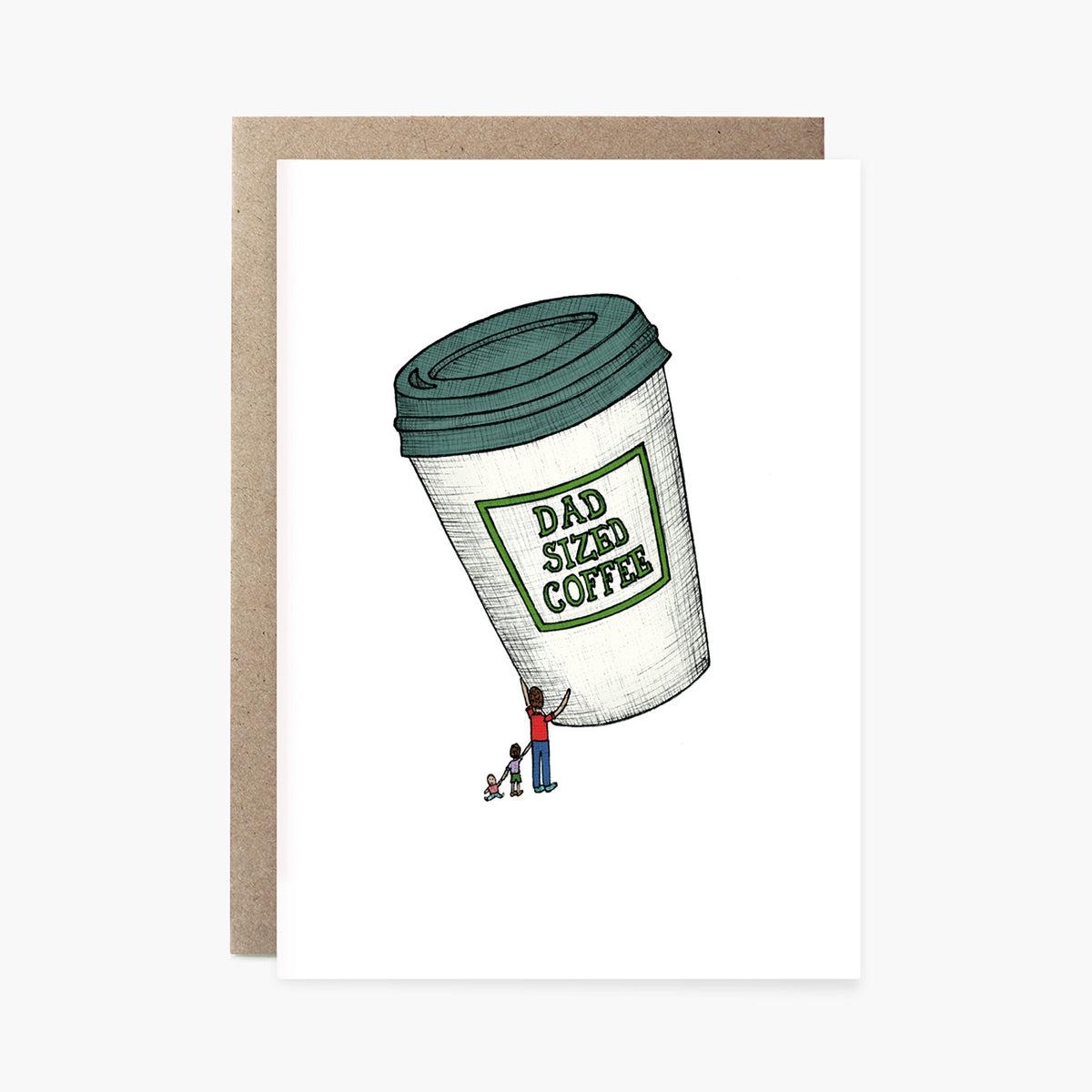 Dad Sized Coffee - Father's Day Card