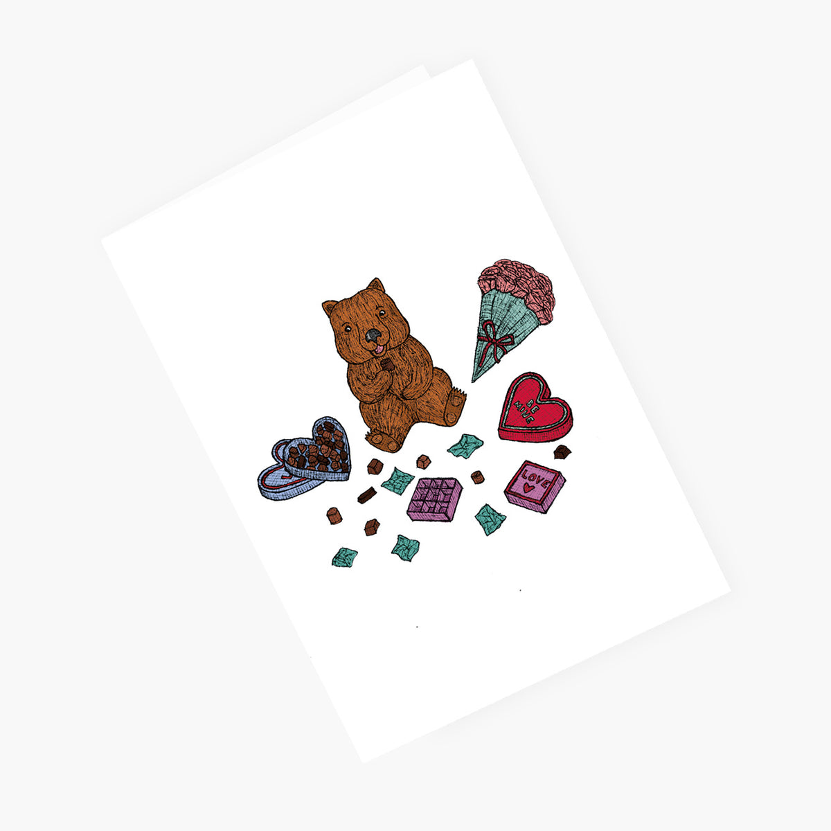 Wombat's Valentine - Valentine's Day Card