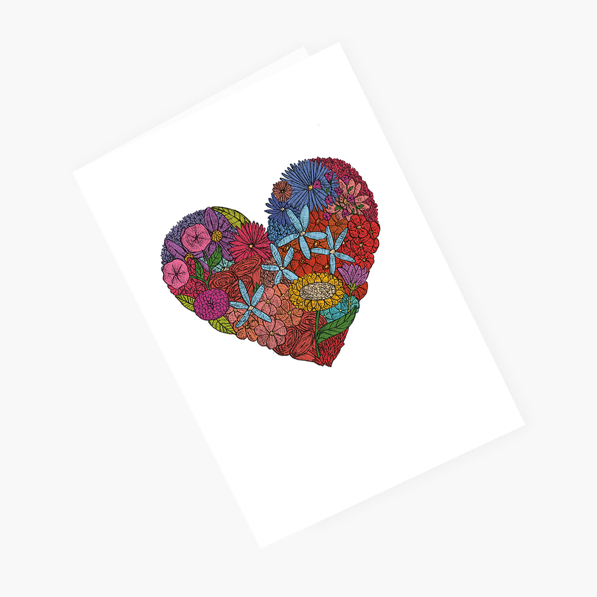 Heart of Flowers - Loving Card