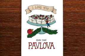 I love Pavlova - Australian Christmas card