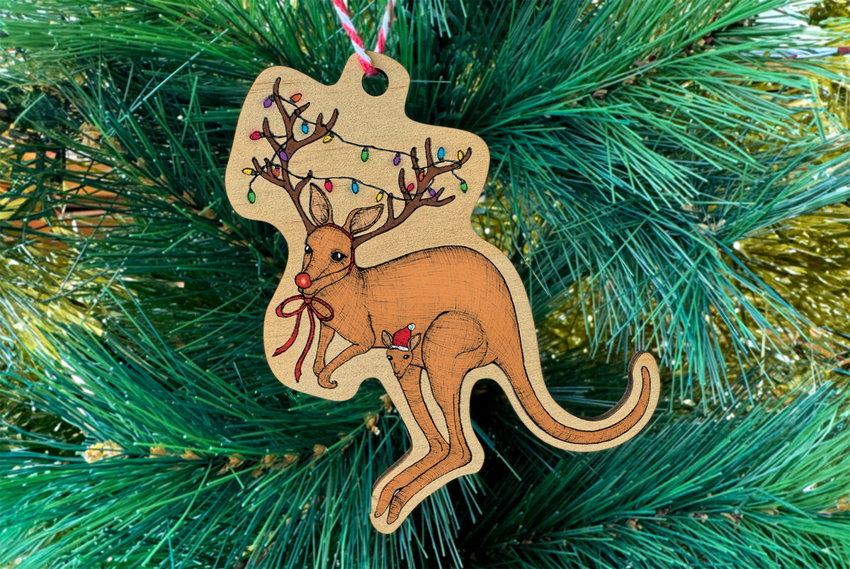 Kangaroo - Christmas Ornament