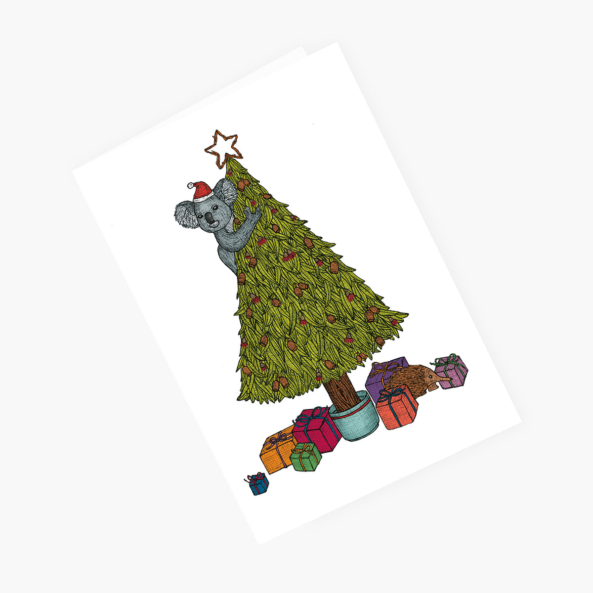 Koala Christmas Tree - Christmas Card