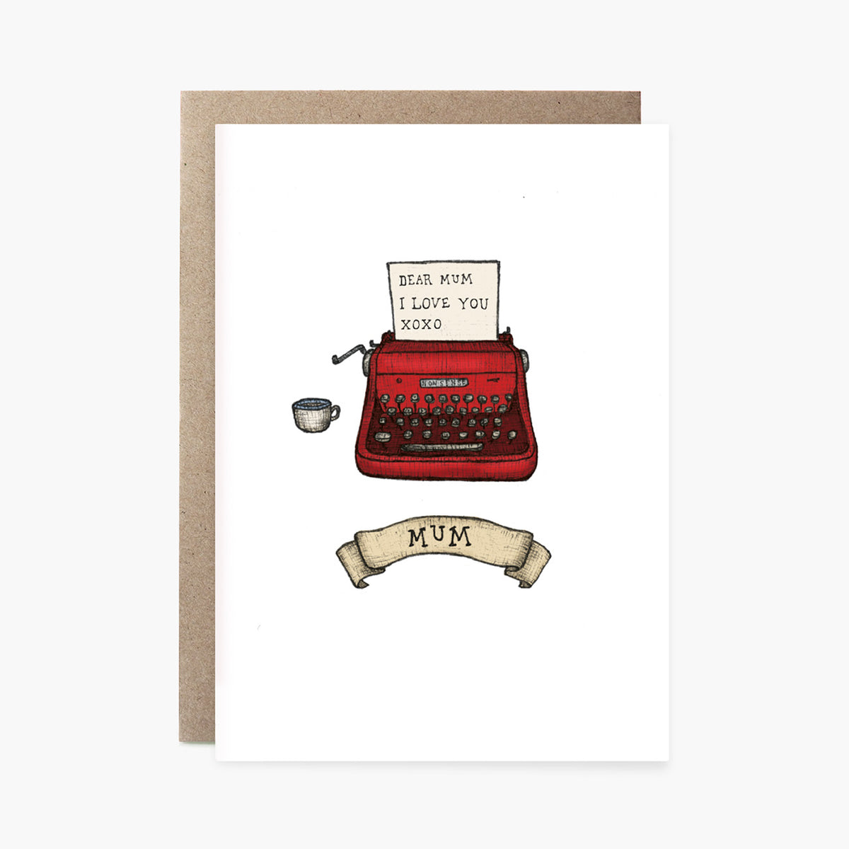 Mum Typewriter - Mother's Day Card