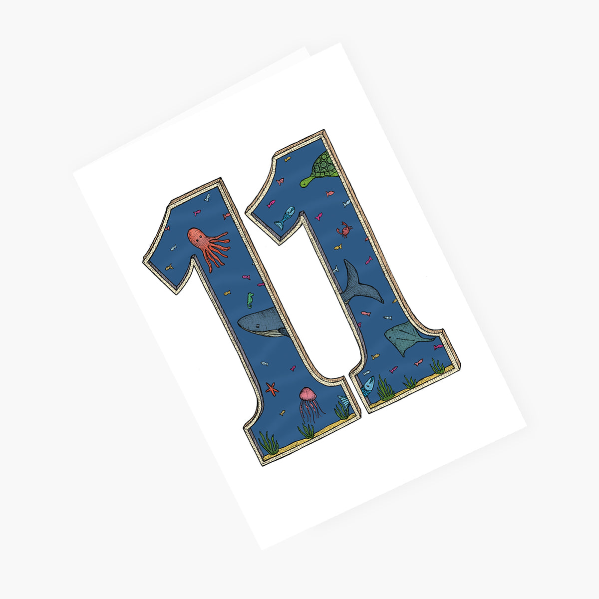 Number Eleven - 11th Birthday Card