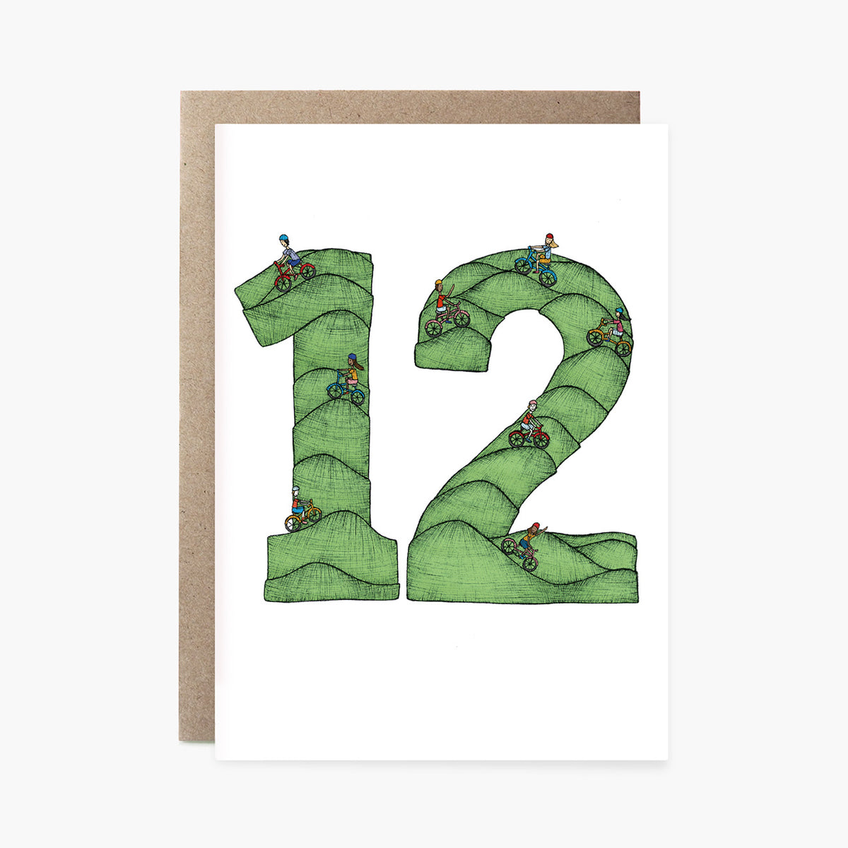 Number Twelve - 12th Birthday Card