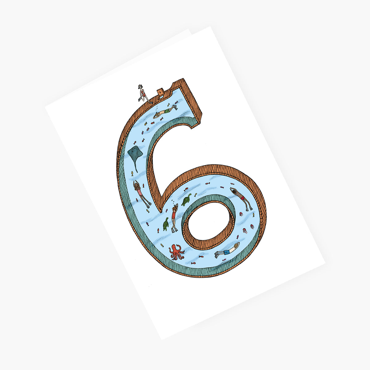 Number Six - 6th Birthday Card
