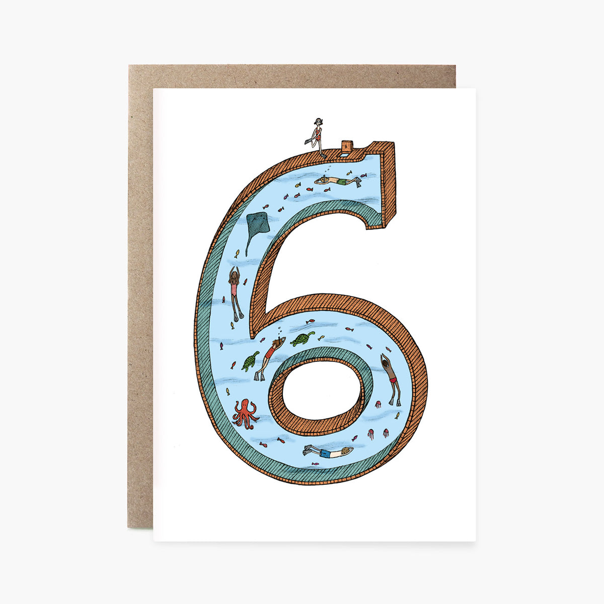 Number Six - 6th Birthday Card
