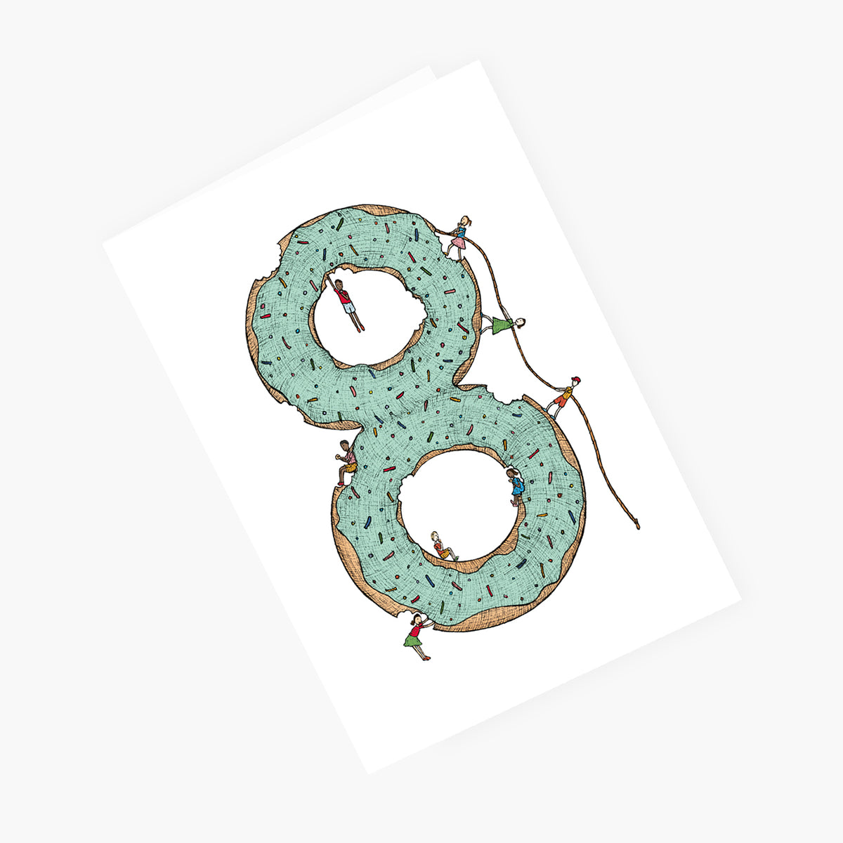 Number Eight - 8th Birthday Card