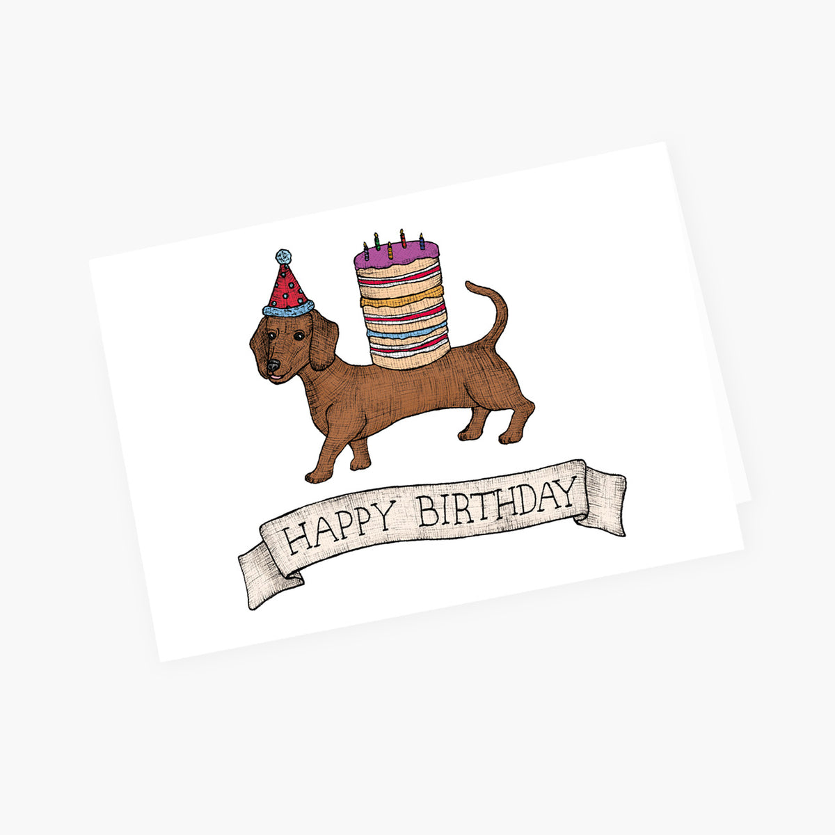 Sausage Dog Birthday - Happy Birthday Card