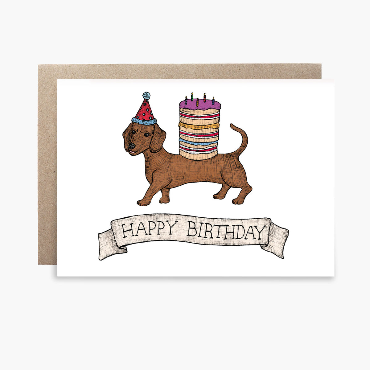 Sausage Dog Birthday - Happy Birthday Card