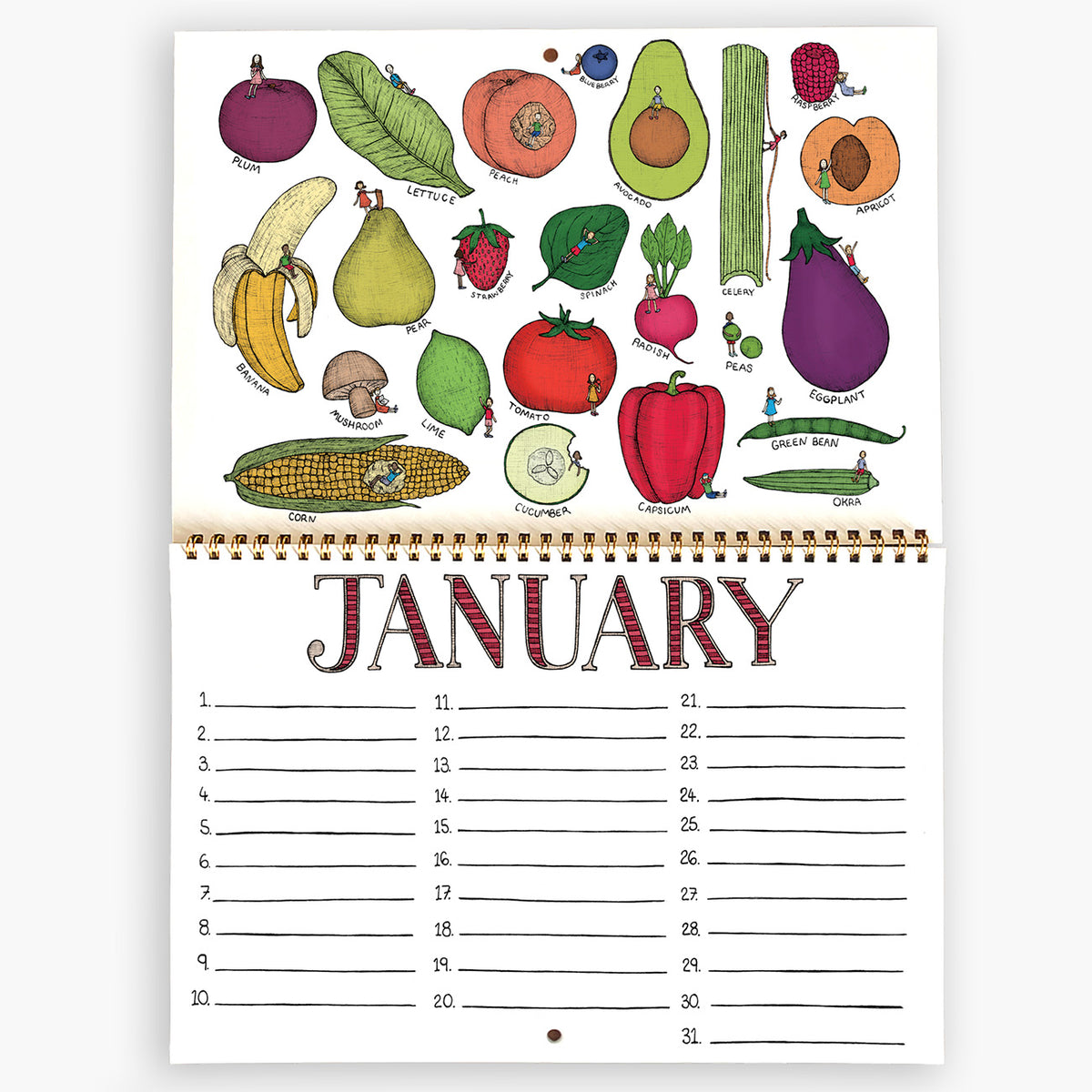 Seasonal Fruit & Veg - Kitchen Calendar