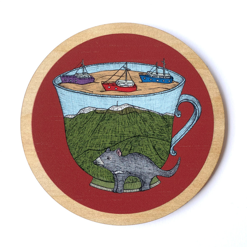 Tasmania Coaster - Drink Coaster