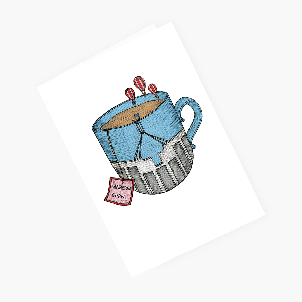 Canberra Teacup - Australian Greeting Card