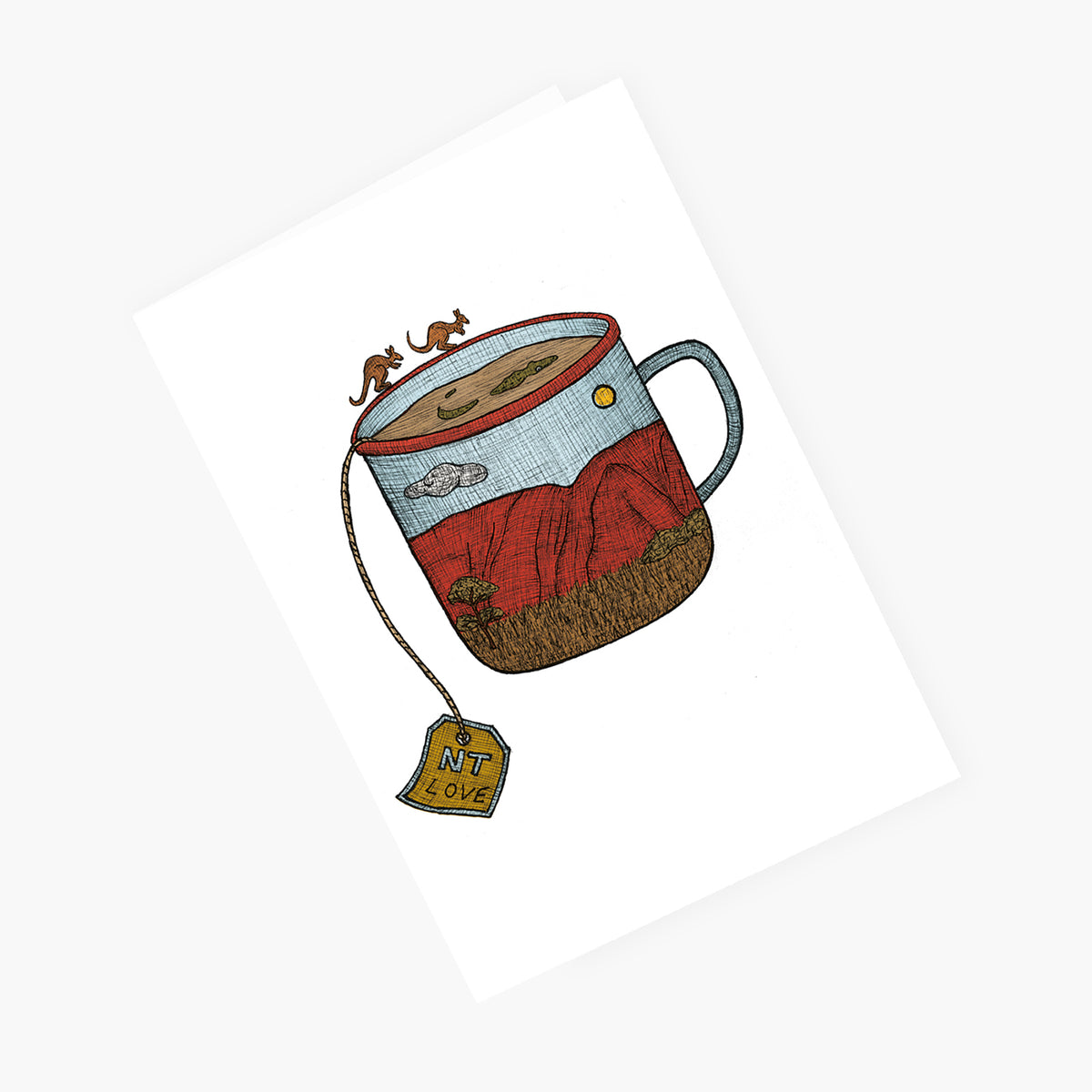 Northern Territory Teacup - Australian Greeting Card