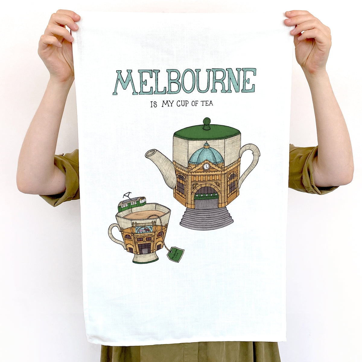 Melbourne Teapot - Art Tea Towels