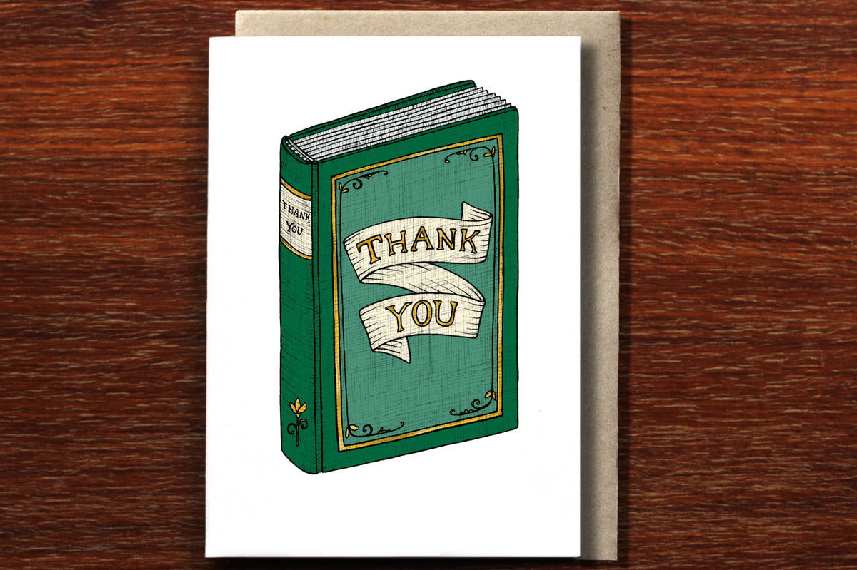 Thank you Book - Thank You Greeting Card
