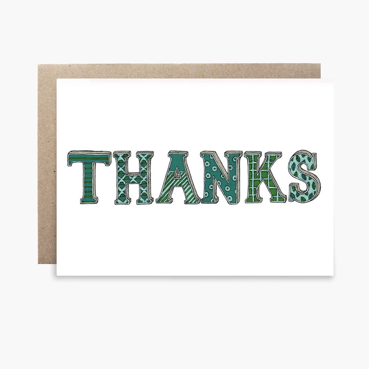 Thanks Patterns - Thank You Greeting Card