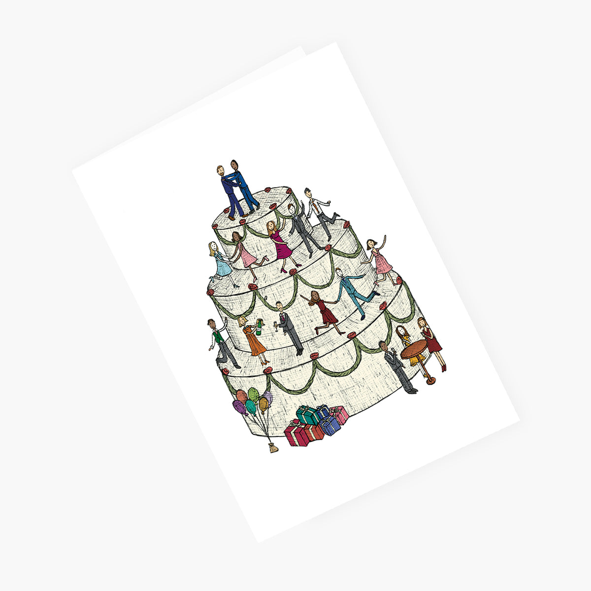Wedding Cake Grooms - Congratulations Wedding Card