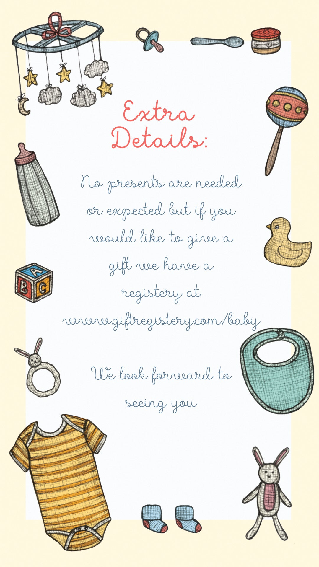 Baby Shower Keepsakes - Digital Invitation