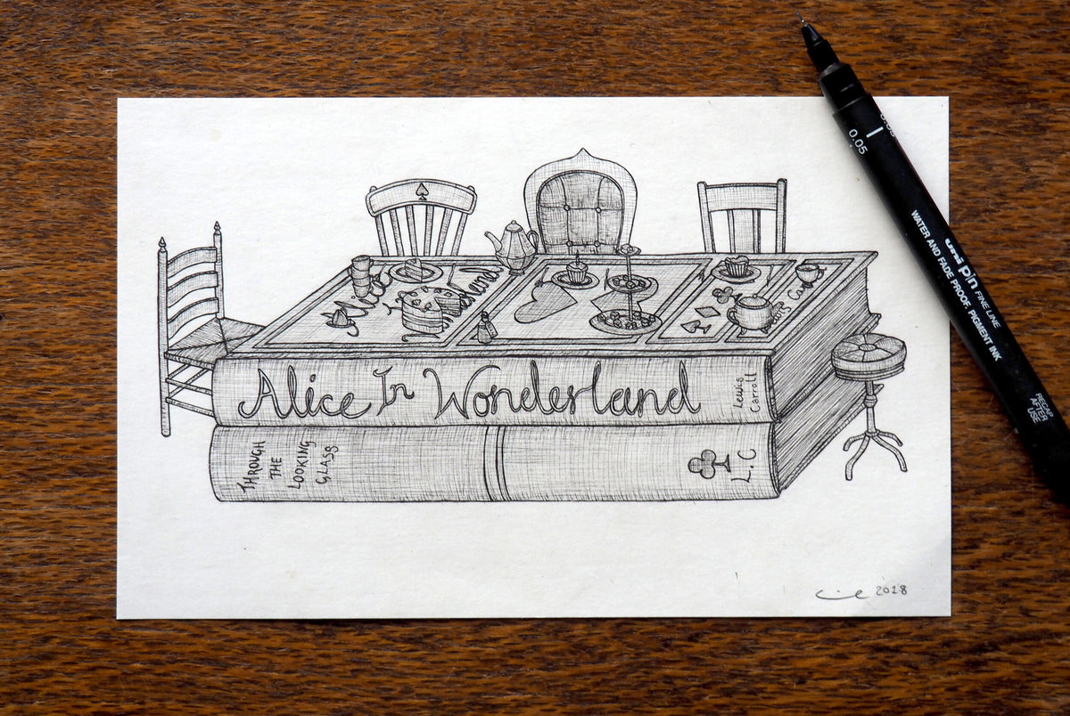 Alice Book Original - Alice in Wonderland art