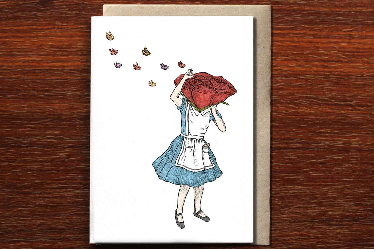 Alice and the Rose - Whimsical Greeting Cards