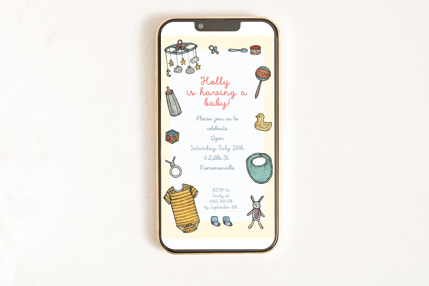 Baby Shower Keepsakes - Digital Invitation