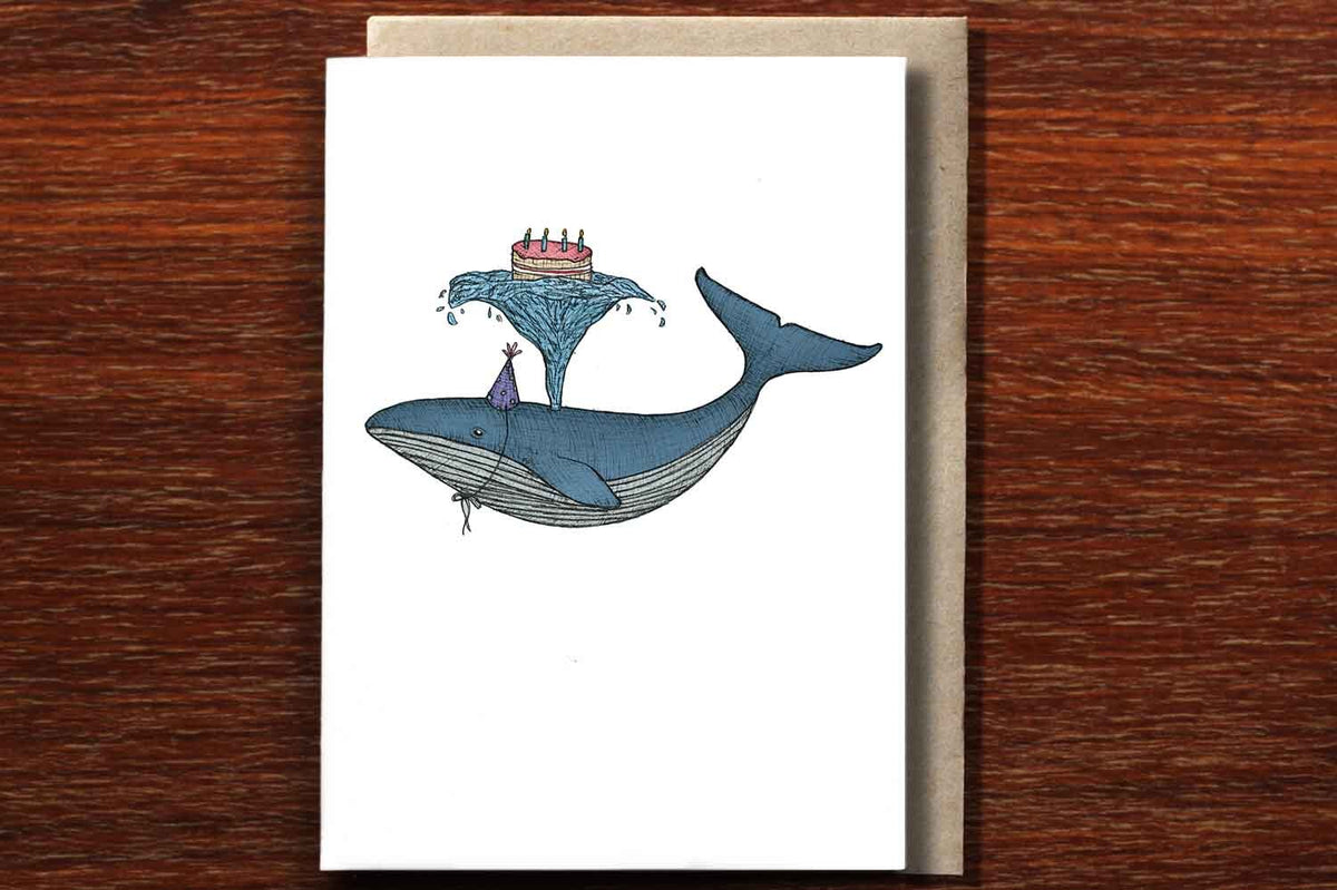 Birthday Whale - Happy Birthday Card