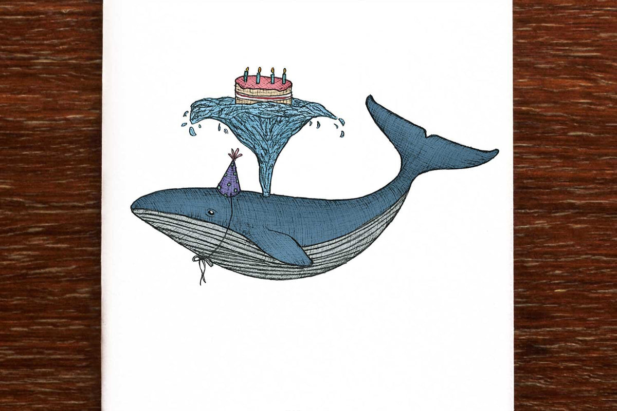 Birthday Whale - Happy Birthday Card