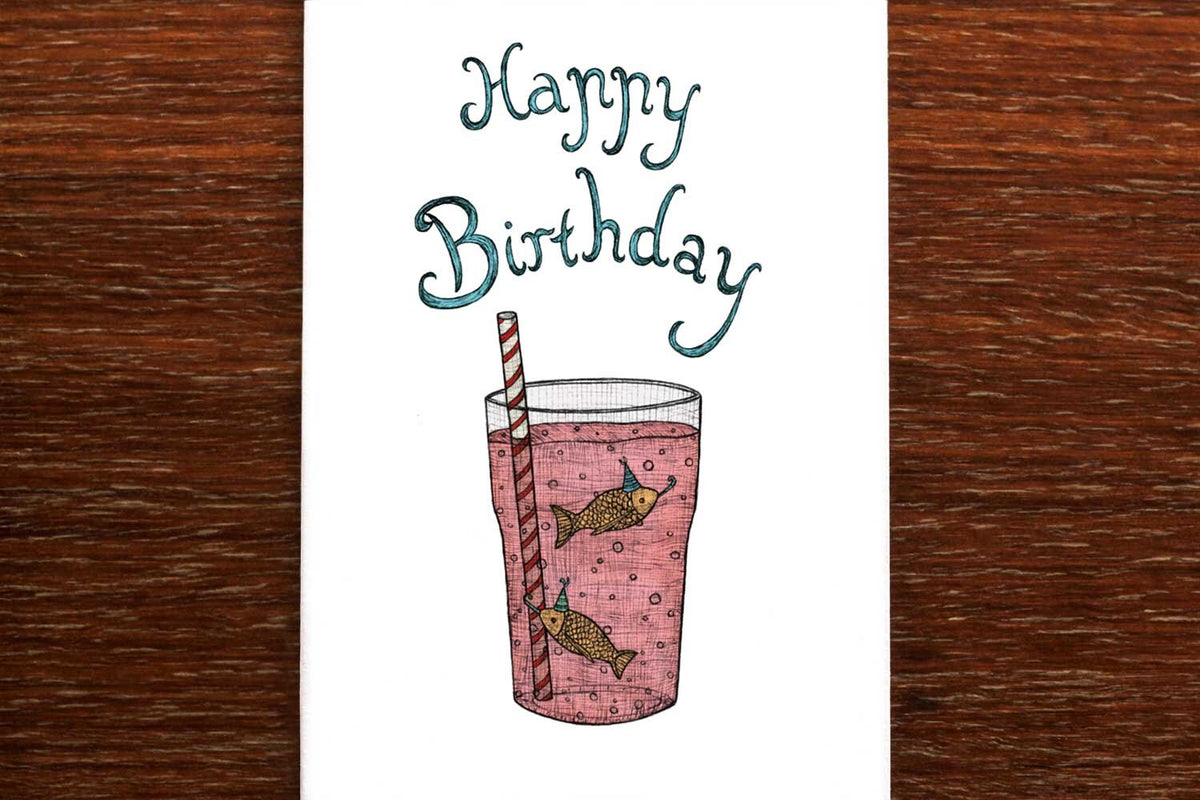 Birthday Fish - Happy Birthday Card