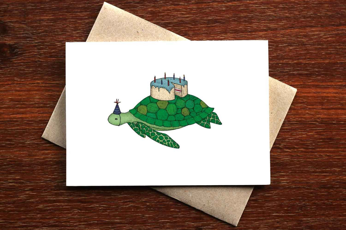 Birthday Turtle - Happy Birthday Card