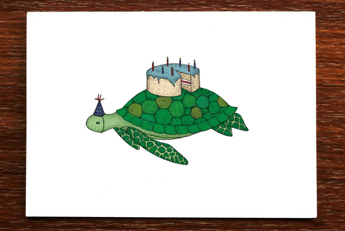 Birthday Turtle - Happy Birthday Card