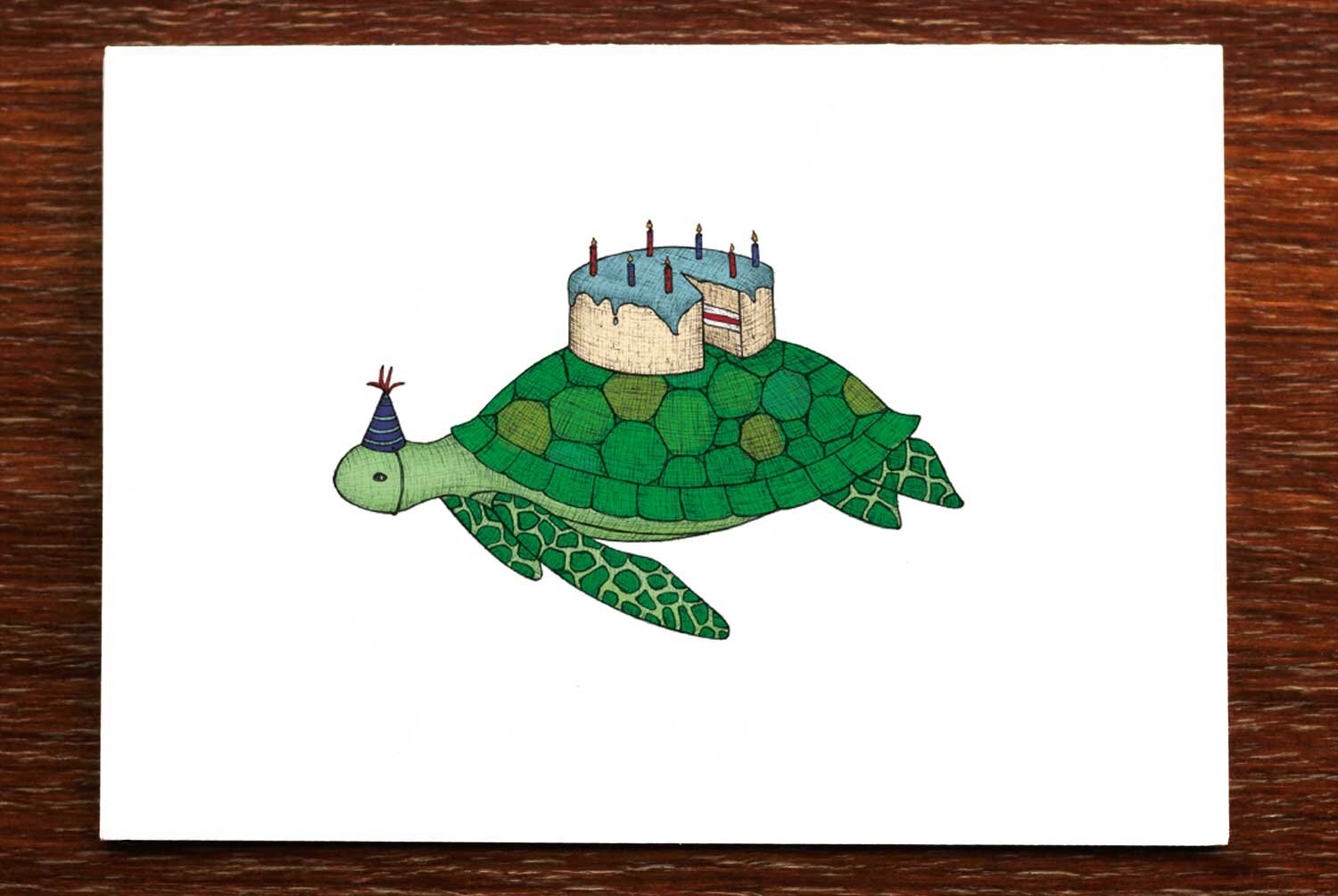 Birthday Turtle - Happy Birthday Card
