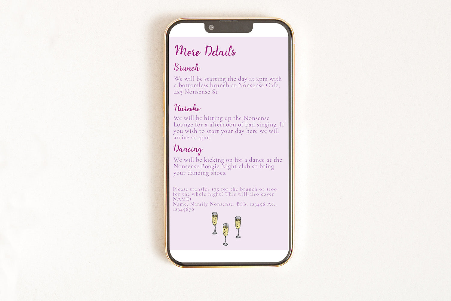 Bachelorette Party Disco - Digital Invitation