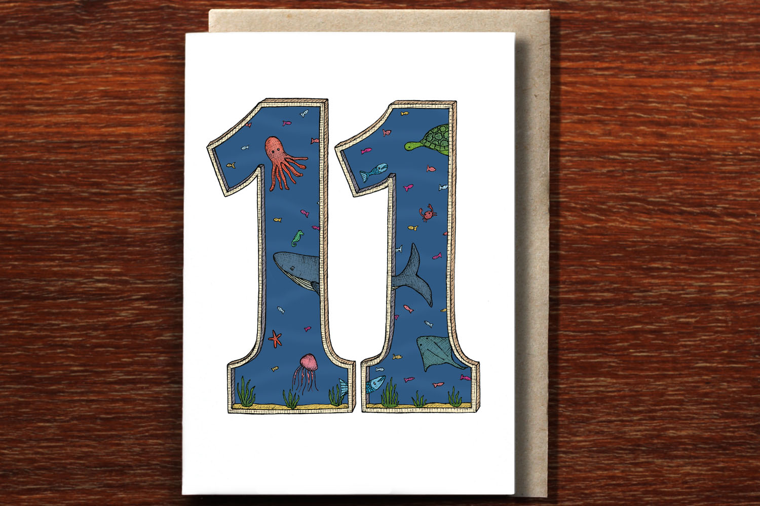 Number Eleven - 11th Birthday Card