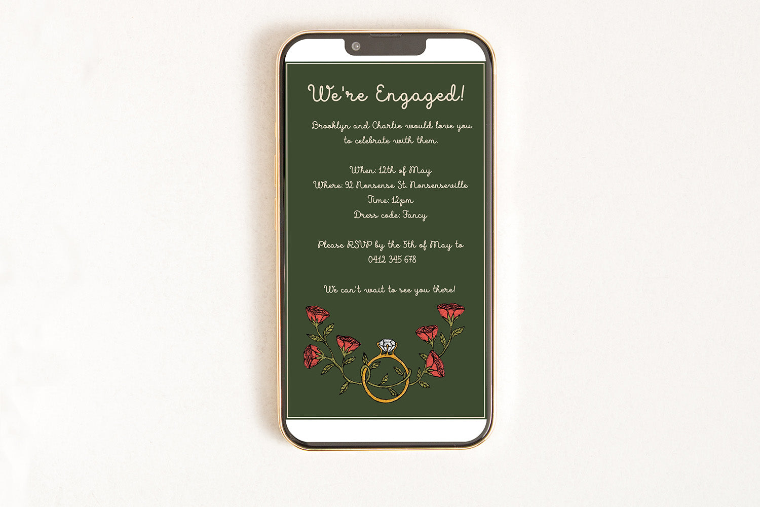 Engagement Florals- Digital Invitation