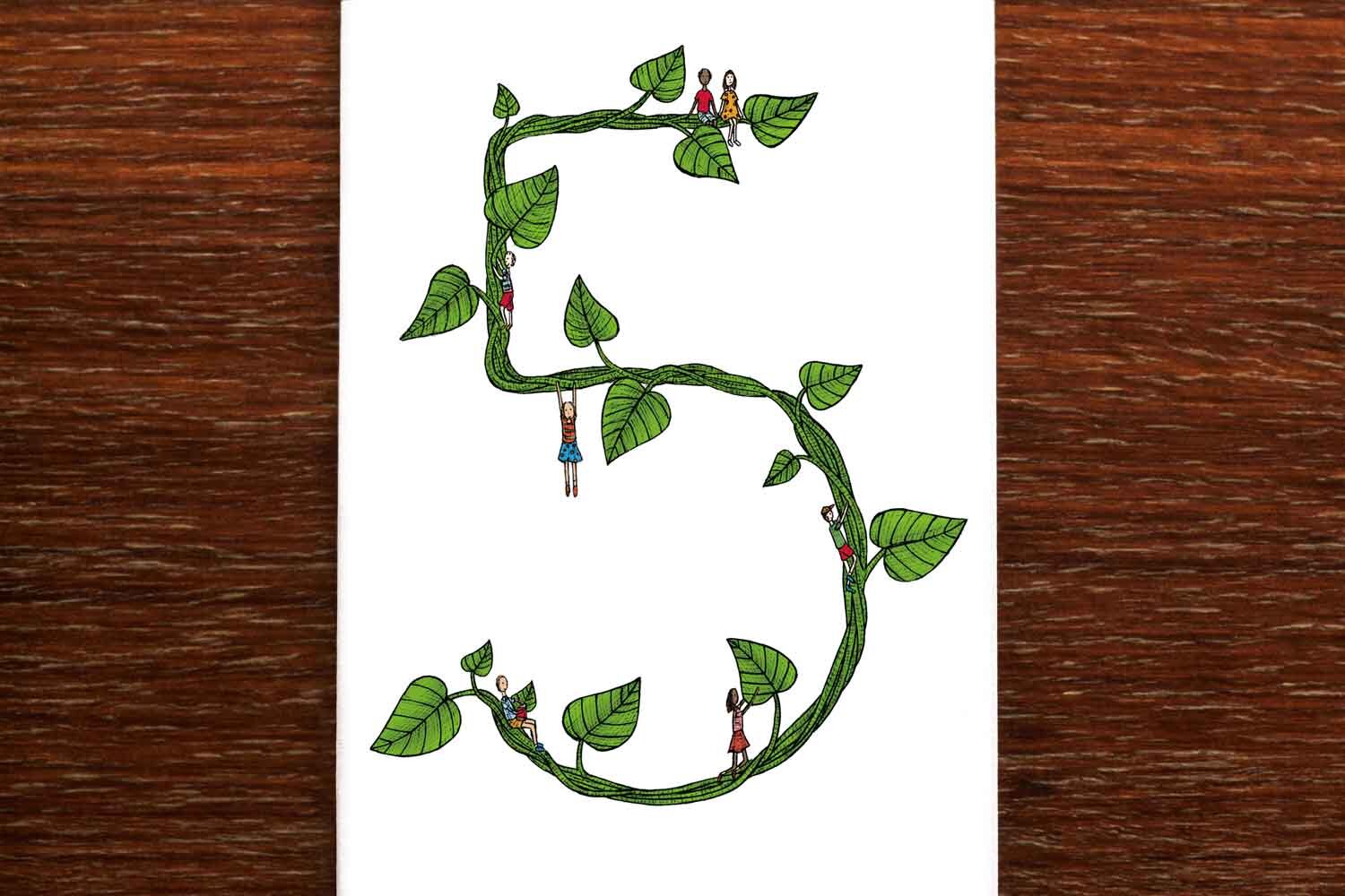 Number Five - 5th Birthday Card