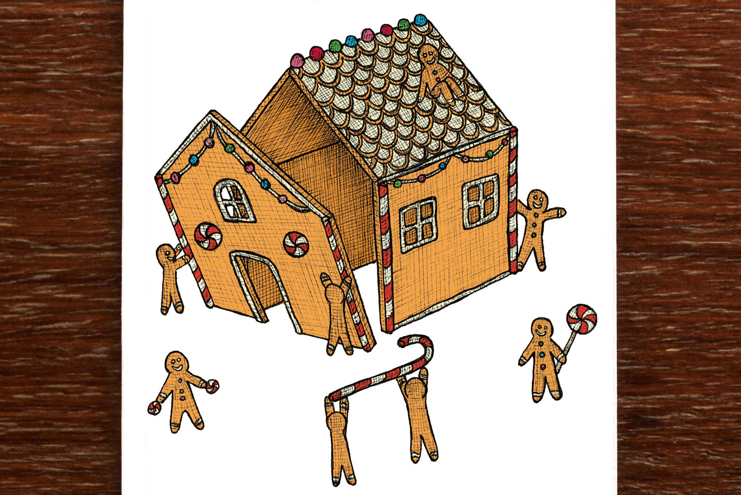 Gingerbread House - Christmas Card