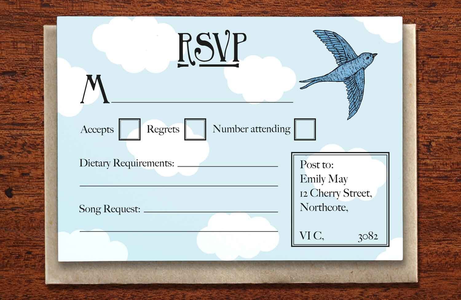 Birds & Balloons - Wedding RSVP