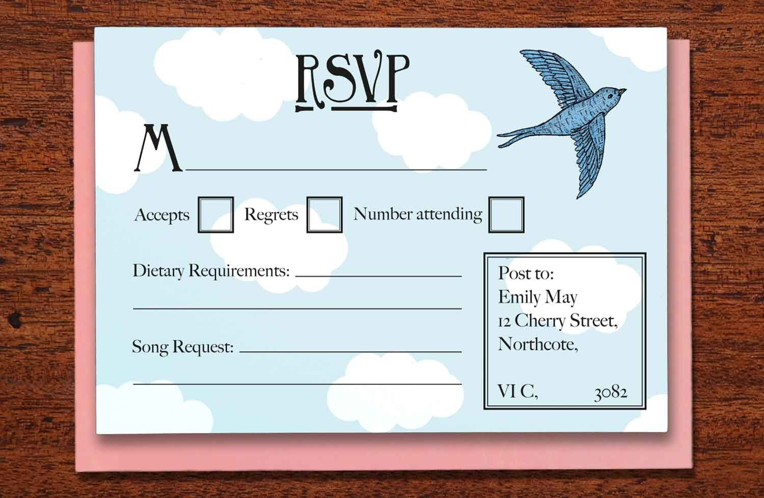 Birds & Balloons - Wedding RSVP