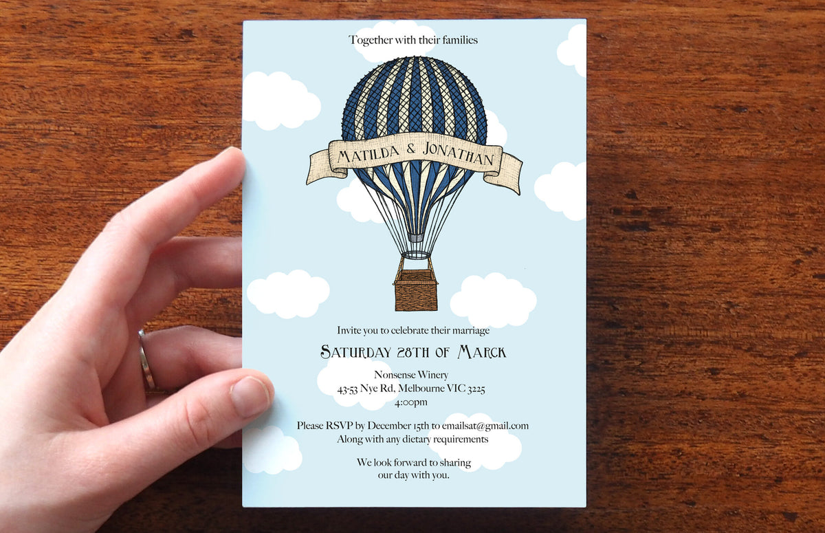 Birds & Balloons - Wedding Invitation