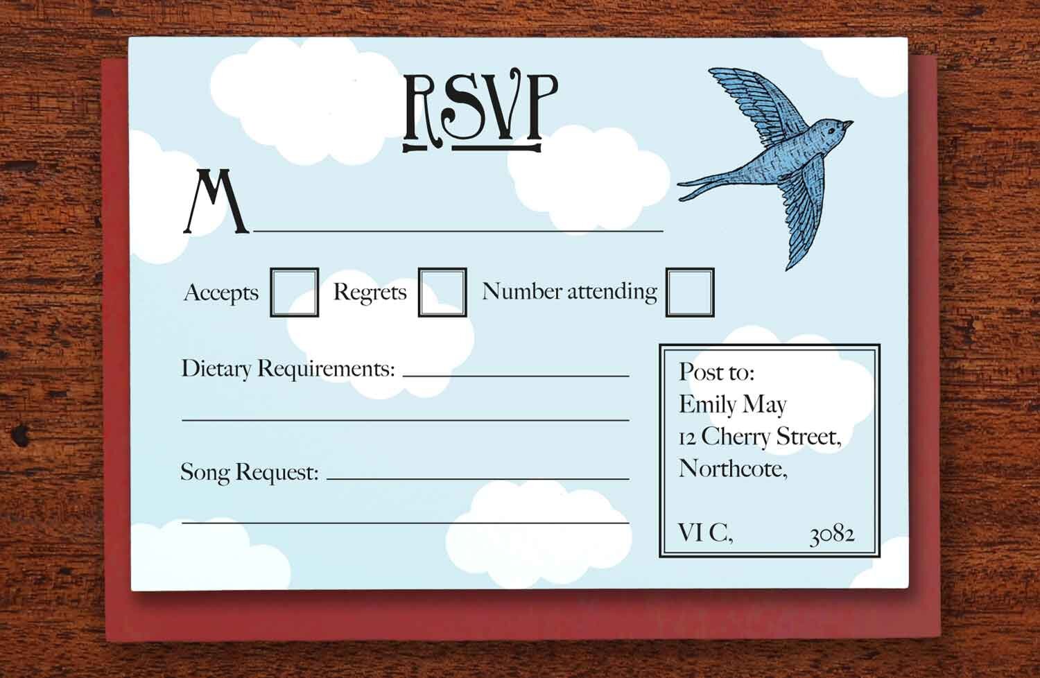 Birds &amp; Balloons - Wedding RSVP