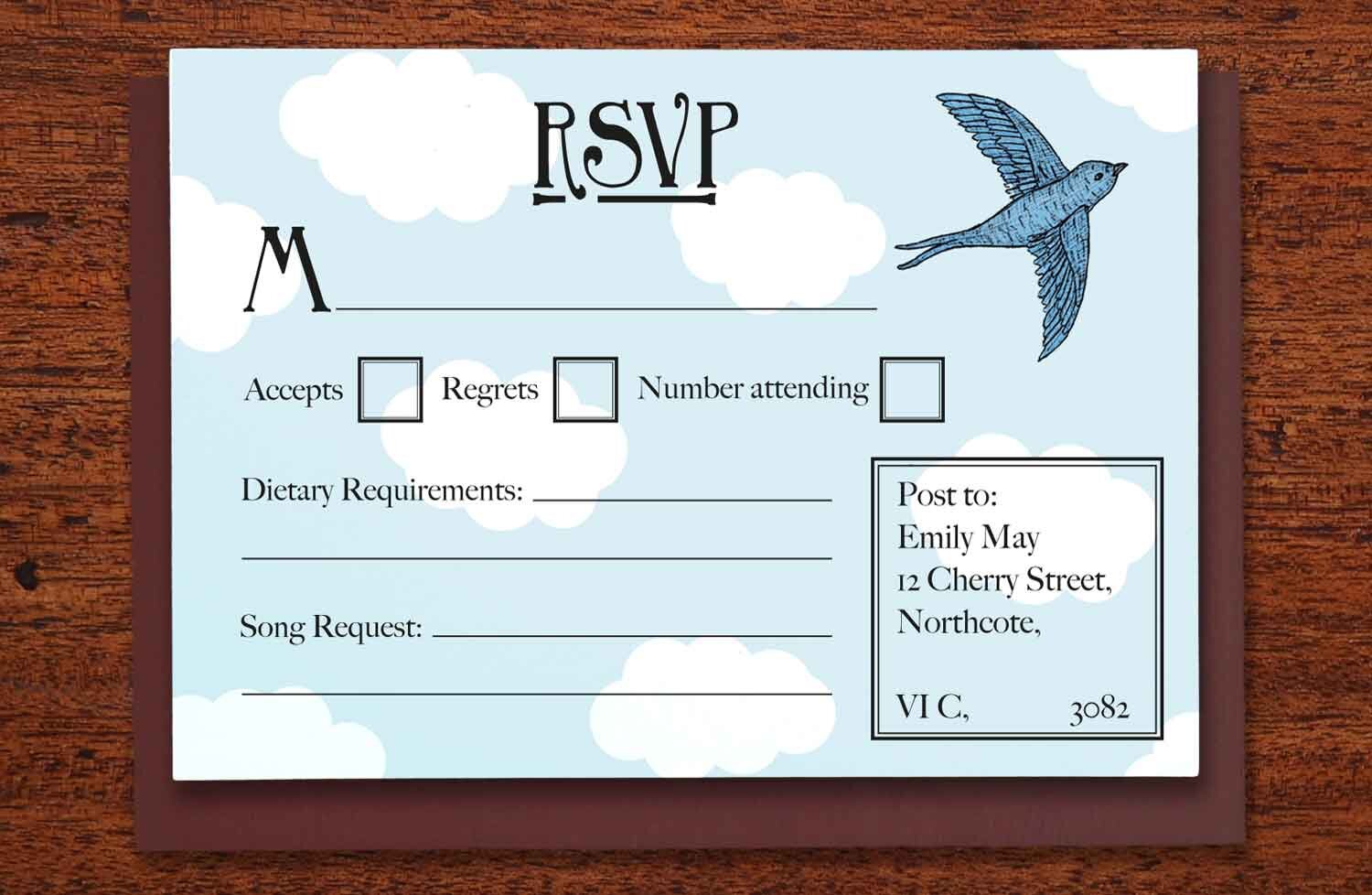 Birds & Balloons - Wedding RSVP